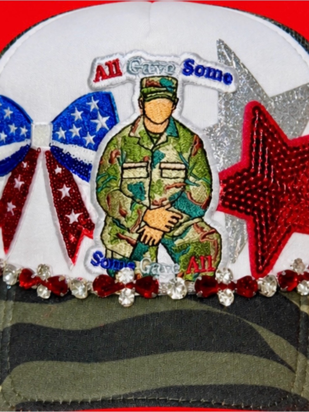 “Some Gave All” Camo Trucker Hat..Because Freedom Isn’t Free 🇺🇸